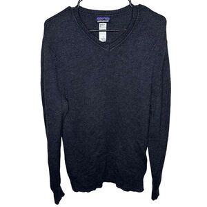 Patagonia Wool Pullover Knitted Sweater Size M V Neck